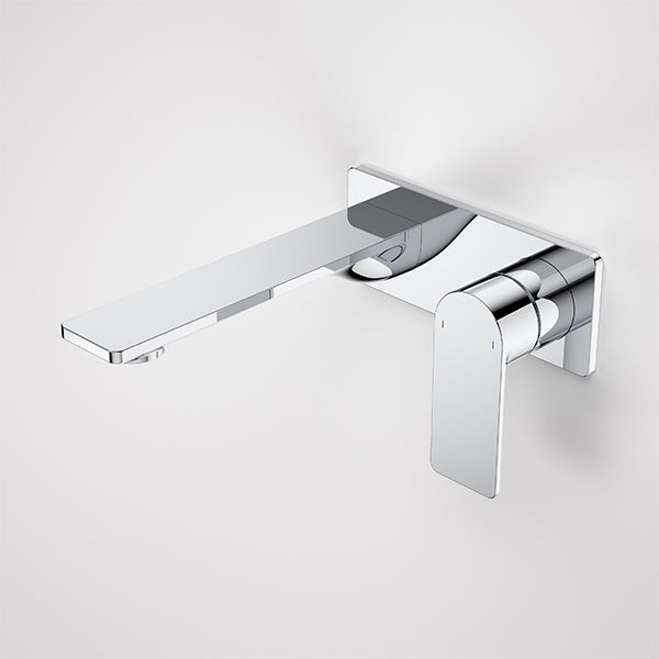 Caroma Urbane II 180mm Wall Basin/Bath Mixer Rectangle Chrome - The Blue Space