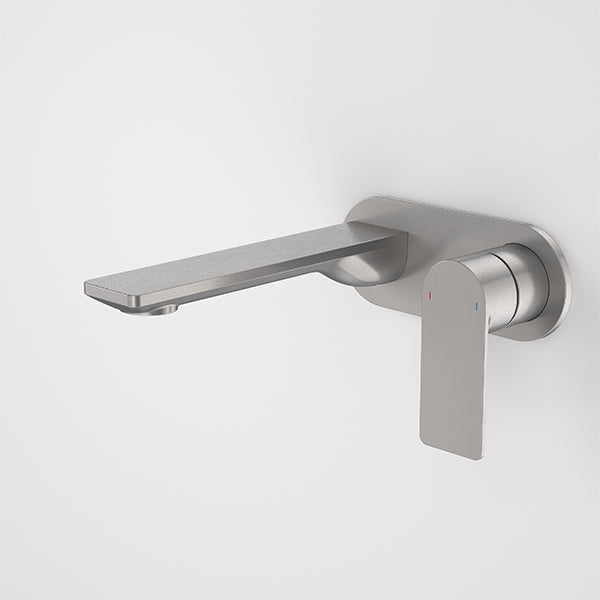Caroma Urbane II 180mm Wall Basin/Bath Mixer Round Plate  Gunmetal - The Blue Space