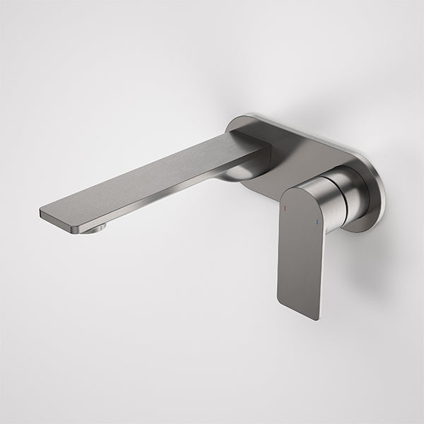 Caroma Urbane II 180mm Lead Free Wall Basin/Bath Mixer Round Gunmetal