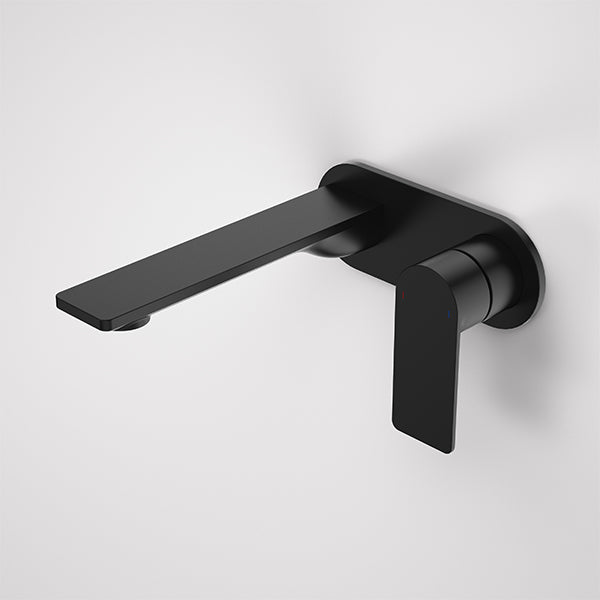 Caroma Urbane II 180mm Wall Basin/Bath Mixer Round Matte Black - CLEARANCE