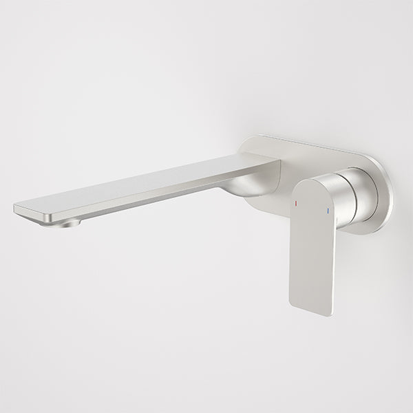 Caroma Urbane II 220mm Lead Free Wall Basin/Bath Mixer Round Brushed Nickel