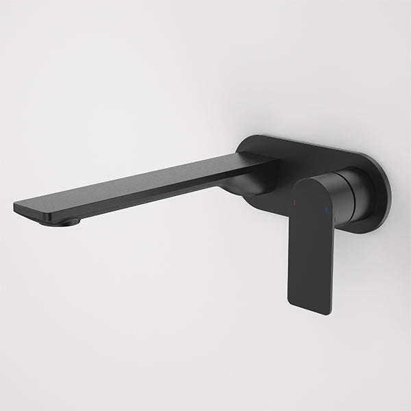 Caroma Urbane II 220mm Wall Basin/Bath Mixer Round Matte Black - The Blue Space