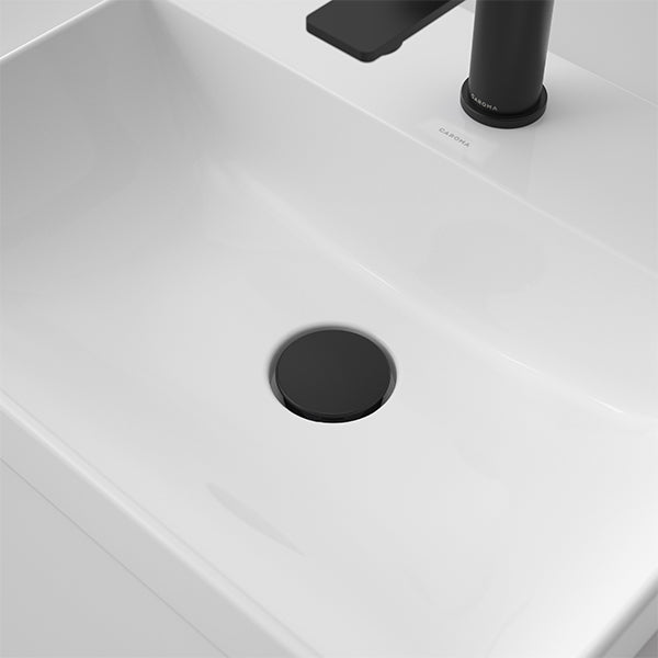 Caroma Basin Dome Pop Up Waste Long - Matte Black
