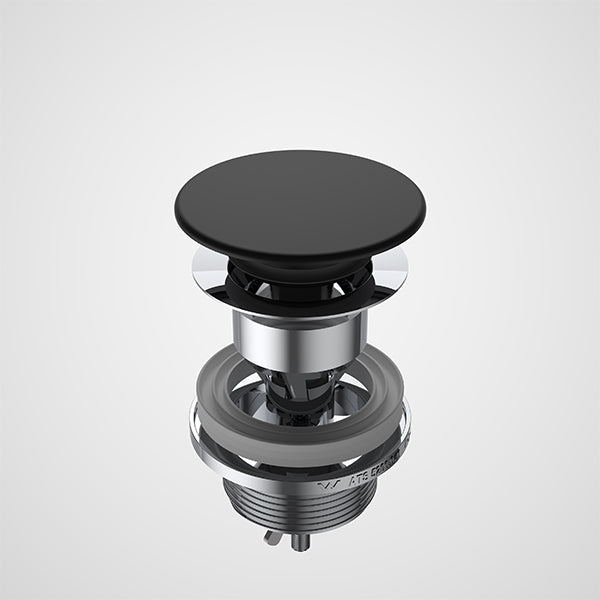 Caroma Basin Dome Pop Up Waste Long - Matte Black