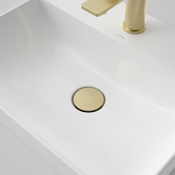 Caroma Basin Dome Pop Up Waste Long - Brushed Brass