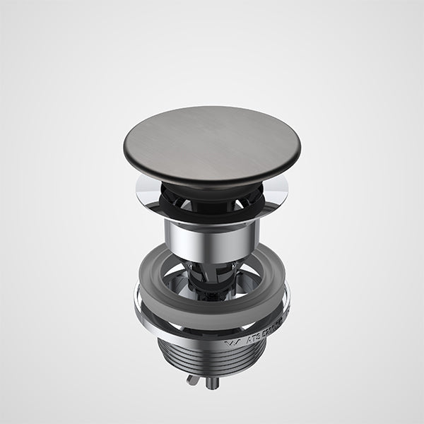 Caroma Basin Dome Pop Up Waste Long - Gunmetal