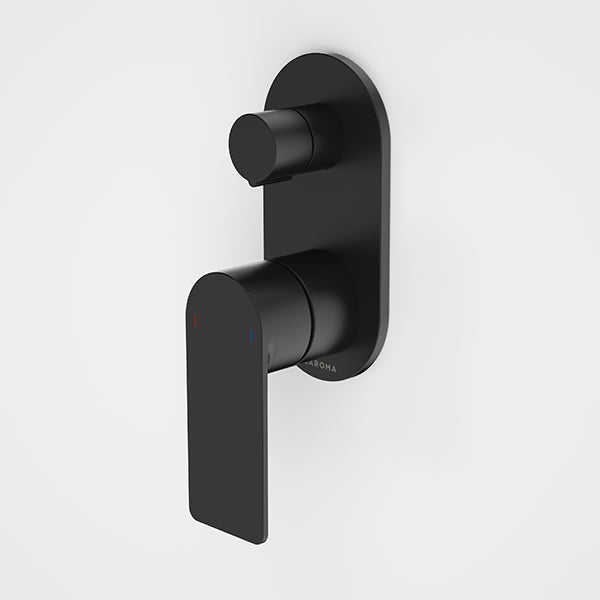Caroma Urbane II Bath/Shower Mixer with Diverter Round Matte Black