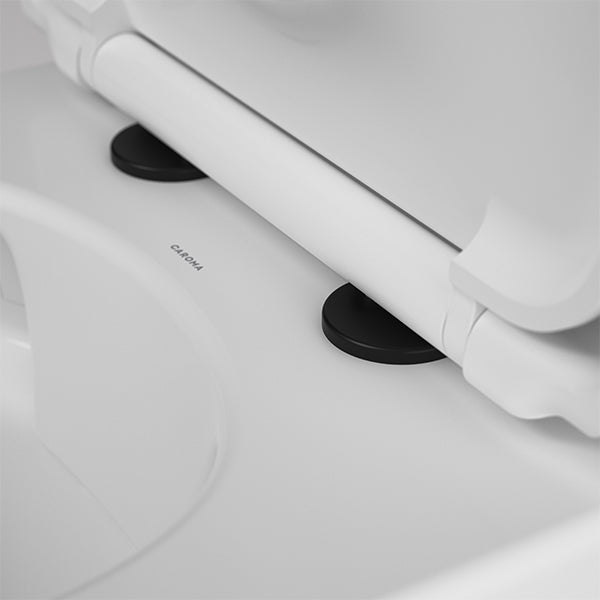 Caroma Toilet Seat Hinge Caps (Urbane / Contura / Riviere) - Matte Black
