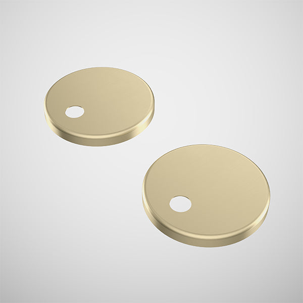 Caroma Toilet Seat Hinge Caps (Urbane / Contura / Riviere) - Brushed Brass