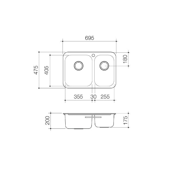 Clark Polar 1.5 Bowl Undermount/Overmount Kitchen Sink