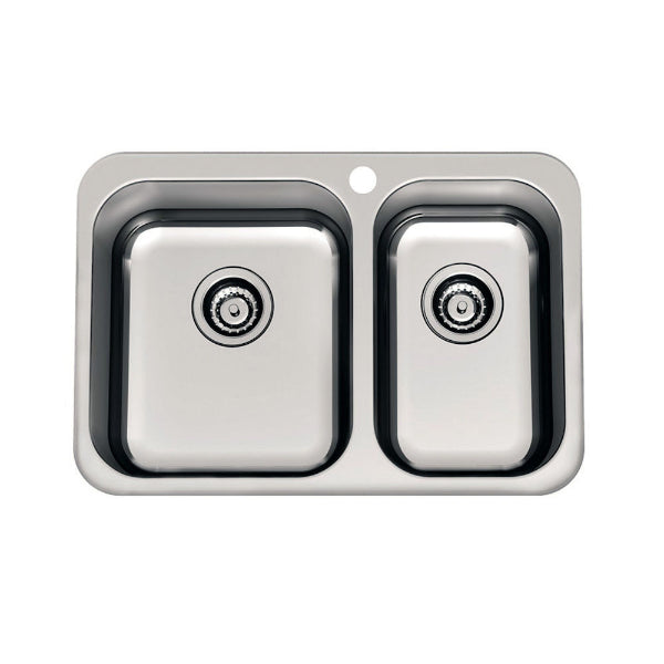 Clark Polar 1.5 Left Hand Bowl Overmount 1TH Kitchen Sink - The Blue Space