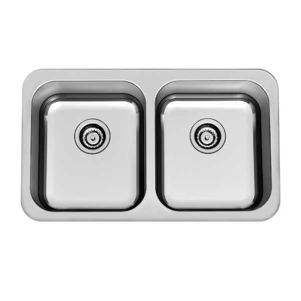 Clark Polar Double Bowl Undermount/Overmount Kitchen Sink
