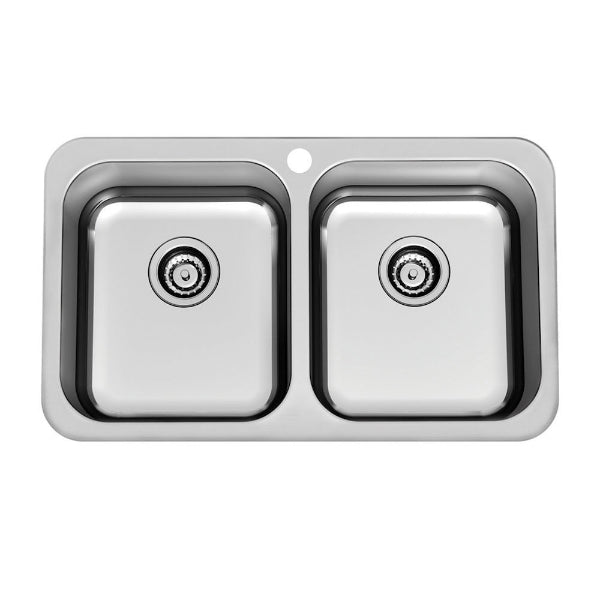 Clark Polar Double Bowl Undermount/Overmount Kitchen Sink