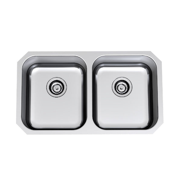 Clark Polar Double Bowl Undermount/Overmount Kitchen Sink