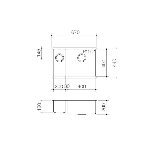 Clark Prism 1.5 Bowl Undermount/Overmount Kitchen Sink