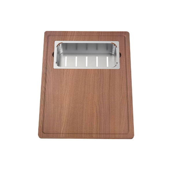 Clark Prism Chopping Board and Stainless Steel Colander Set - The Blue Space