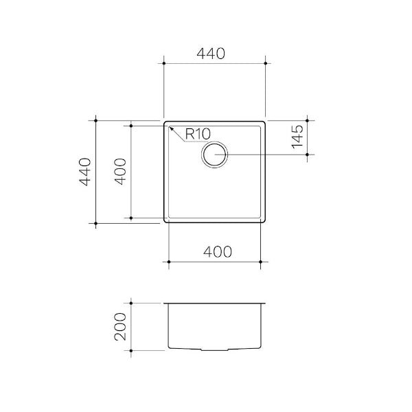 Clark Prism Single Bowl Undermount/Overmount Kitchen Sink