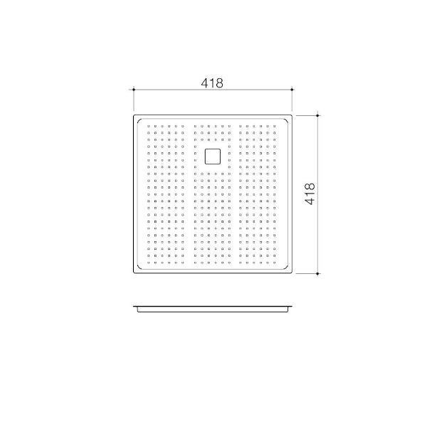 Clark Prism Stainless Steel Drainer Tray Technical Drawing - The Blue Space