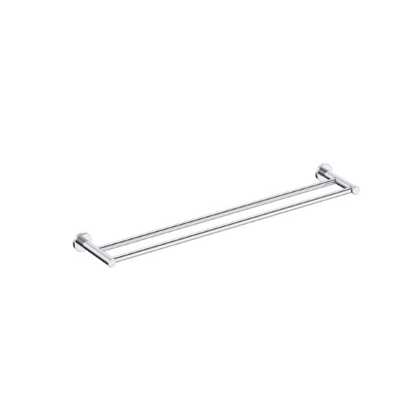 Clark Round Double Towel Rail - Chrome