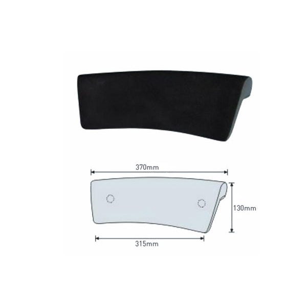 Decina Sia Spa Bath Headrest Curved Black - The Blue Space