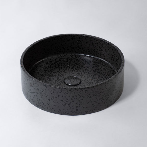 Eight Quarters Terrazzo 390mm Circle Above Counter Vanity Basin in Naples - The Blue Space