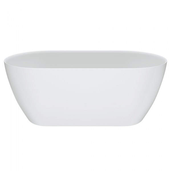 Fienza Kaya Slim Wall Matte White Stone Bath 1500mm