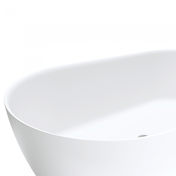 Fienza Kaya Slim Wall Matte White Stone Bath 1500mm