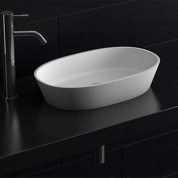 Kaskade Solaya Stone Basin Matte White
