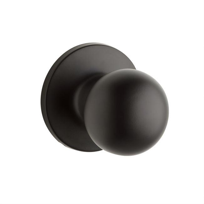Lane Bala Dummy Knob Set On Round Rosette Matte Black - The Blue Space