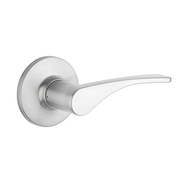 Lane Victoria Dummy Lever Door Handle Set On Round Rosette Left Hand Brushed Satin Chrome