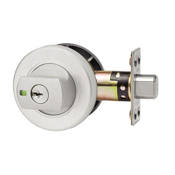 Lockwood 005 Double Cylinder Round Deadbolt Brushed Satin Chrome