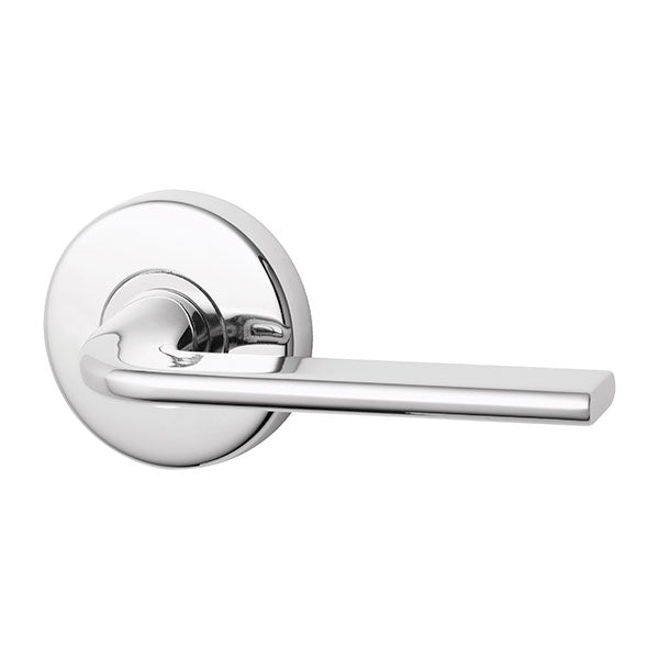 Lockwood Glide L4 Velocity Passage Lever Door Handle Set Large Round Rose Chrome
