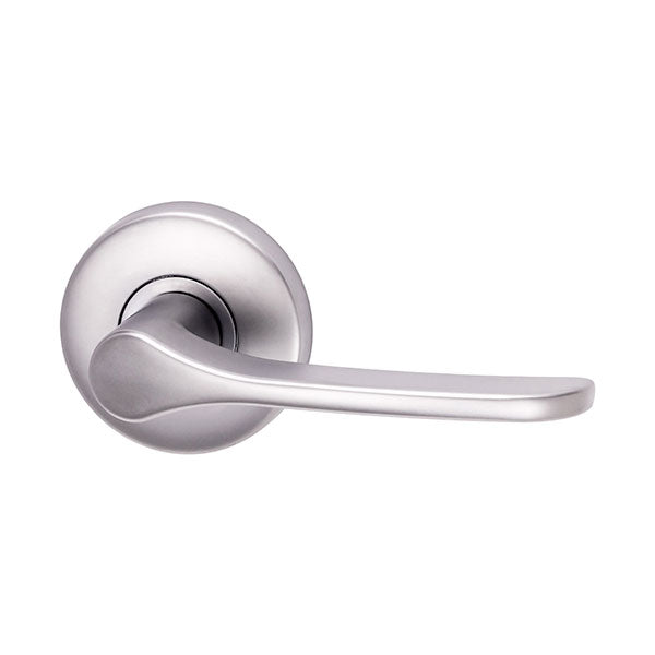 Lockwood Saltbush L34 Velocity Passage Lever Set Large Round Rose Satin Chrome Pearl - The Blue Space