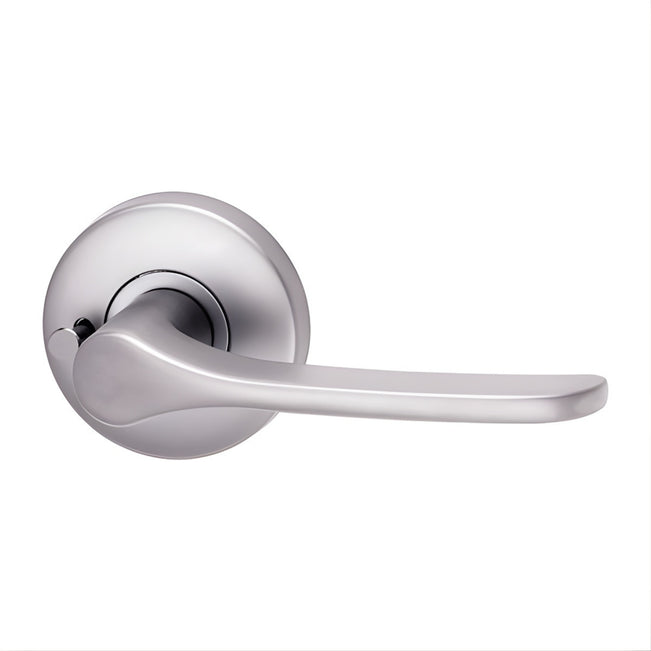 Lockwood Saltbush L34 Velocity Privacy Lever Set Large Round Rose Satin Chrome Pearl - The Blue Space