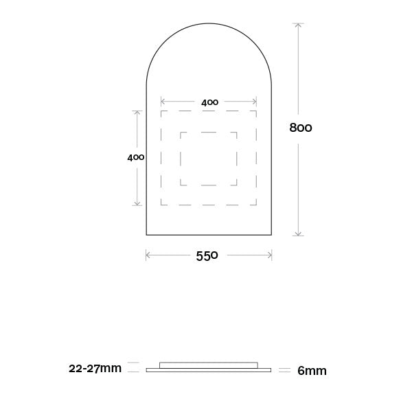 Marquis Arco Mirror - 550mm x 800mm