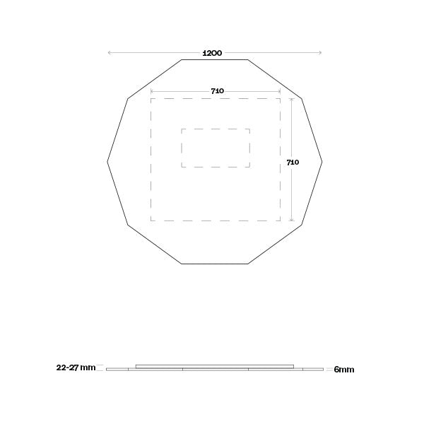 Marquis Deco Mirror - 600mm to 1200mm
