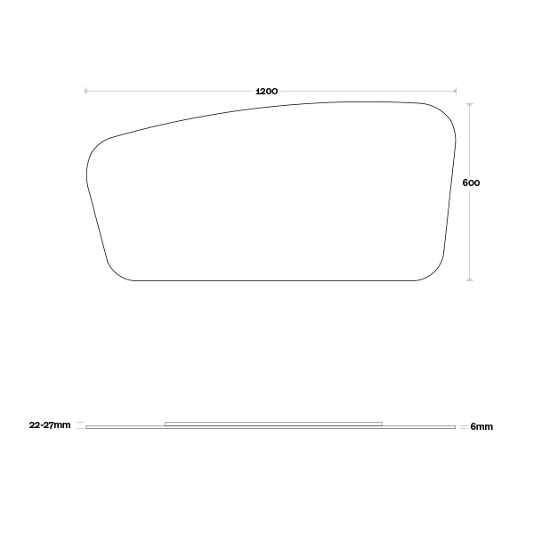 Marquis Solar Mirror - 500mm to 900mm
