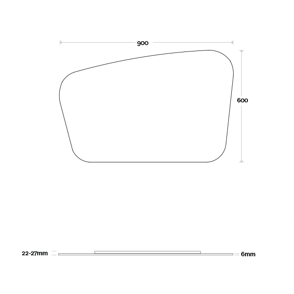Marquis Solar Mirror - 500mm to 900mm