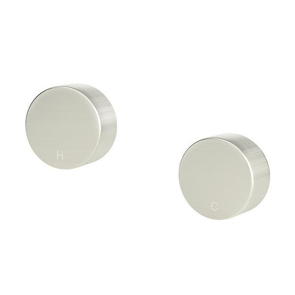 Meir Circular Wall Taps Brushed Nickel - The Blue Space