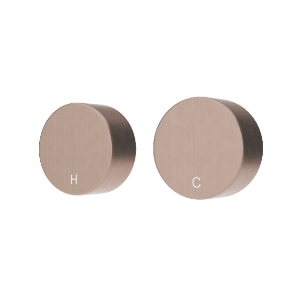 Meir Circular Wall Taps Champagne