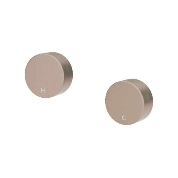 Meir Circular Wall Taps Champagne