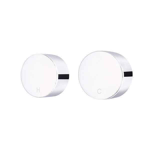 Meir Circular Wall Taps Polished Chrome