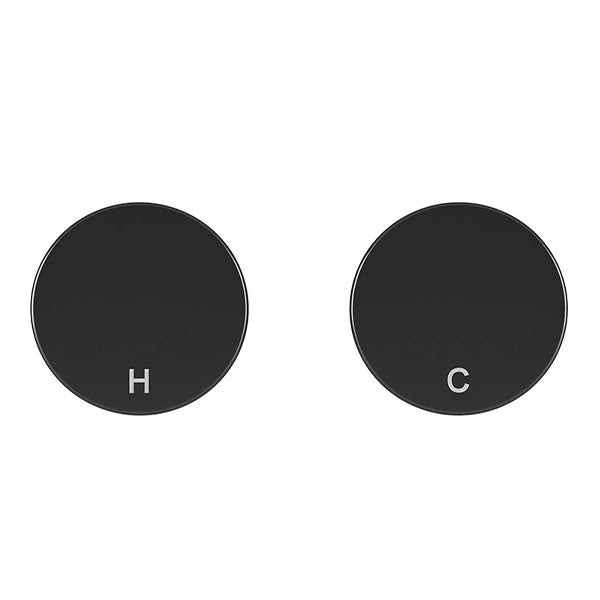 Meir Circular Wall Taps Matte Black