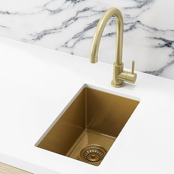 Meir Kitchen Mini Sink Single Bowl 272mm x 382mm - Tiger Bronze