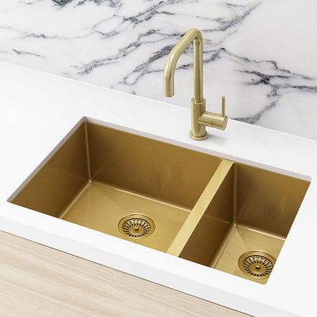 Meir 1.5 Bowl PVD Kitchen Sink 670mm - Tiger Bronze