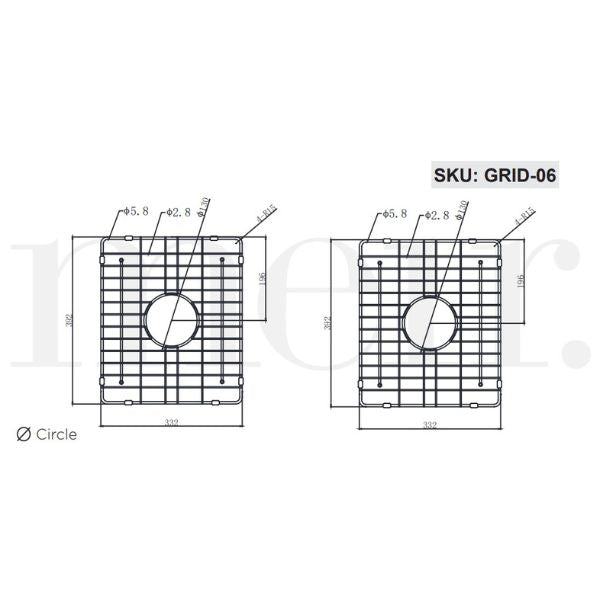 Meir Protection Grid for MKSP-D1160440D -Stainless Steel