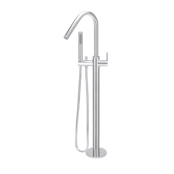 Meir Paddle Round Freestanding Bath Spout and Hand Shower Chrome