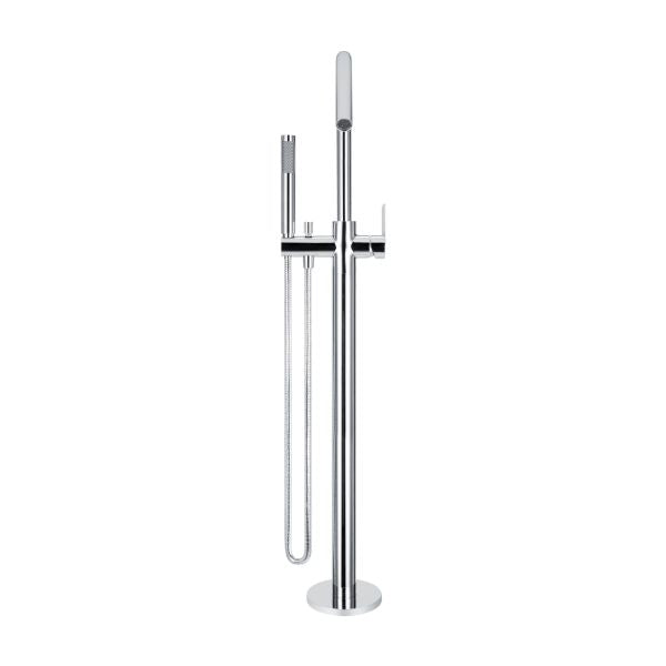 Meir Paddle Round Freestanding Bath Spout and Hand Shower Chrome