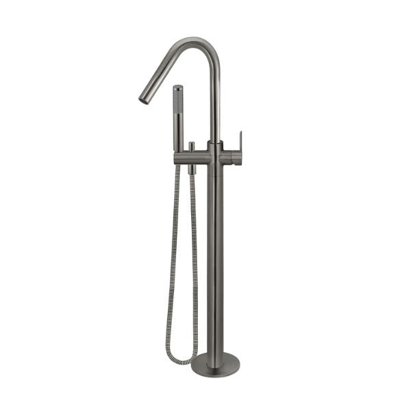 Meir Paddle Round Freestanding Bath Spout and Hand Shower Shadow - The Blue Space