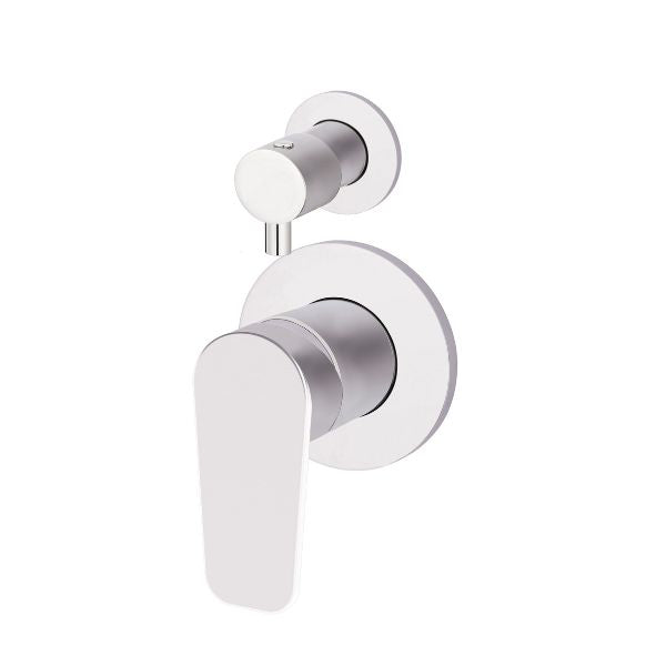 Meir Paddle Round Wall Mixer with Diverter Chrome - The Blue Space